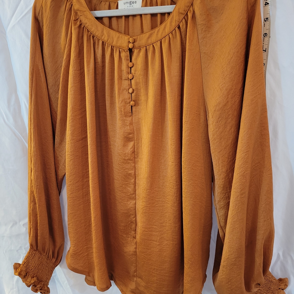 Umgee Women's Mustard Blouse